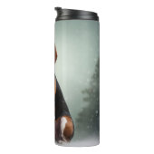 Treining Walker Coonhound Hond in Sneeuw Kerstmis Thermosbeker (Geroteerd rechts)