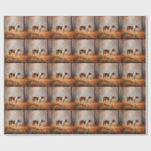 Treining Walker Coonhound in Herfstbladeren Herfst Cadeaupapier (Vlak)