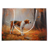 Treining Walker Coonhound in Herfstbladeren Herfst Groot Cadeauzakje (Voorkant)