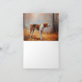 Treining Walker Coonhound in Herfstbladeren Herfst Kaart (Binnen)