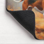 Treining Walker Coonhound in Herfstbladeren Herfst Muismat (Hoek)