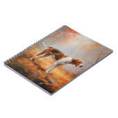 Treining Walker Coonhound in Herfstbladeren Herfst Notitieboek (Linkerzijde)