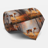 Treining Walker Coonhound in Herfstbladeren Herfst Stropdas (Opgerold)