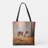 Treining Walker Coonhound in Herfstbladeren Herfst Tote Bag (Achterkant)