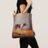Treining Walker Coonhound in Herfstbladeren Herfst Tote Bag (Dichtbij)