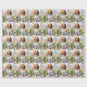 Treining Walker Coonhound met Paaseieren Vakantie Cadeaupapier (Vlak)