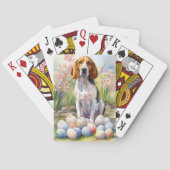 Treining Walker Coonhound met Paaseieren Vakantie Pokerkaarten (Achterkant)