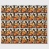 Treining Walker Coonhound Puppy Herfst Pompoen Cadeaupapier (Vlak)