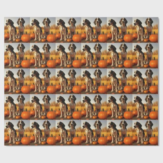 Treining Walker Coonhound Puppy Herfst Pompoen Cadeaupapier (Vlak)