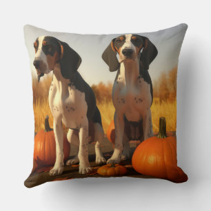 Treining Walker Coonhound Puppy Herfst Pompoen Kussen