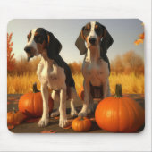 Treining Walker Coonhound Puppy Herfst Pompoen Muismat (Voorkant)