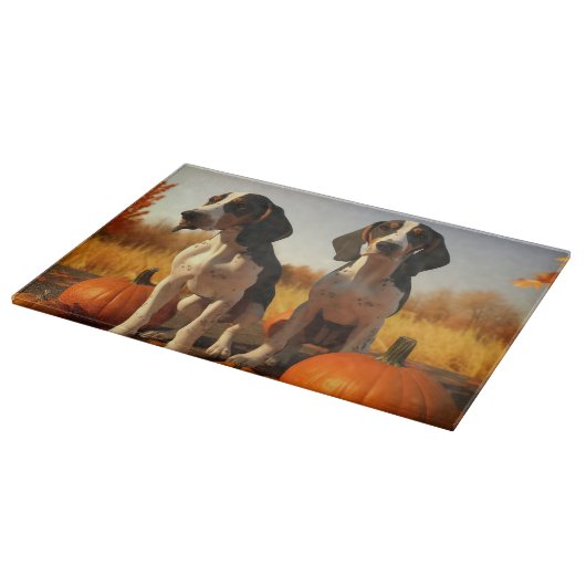 Treining Walker Coonhound Puppy Herfst Pompoen Snijplank (Hoek)