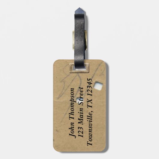  treinkaartje 1800's bagagelabel (Achterkant verticaal)