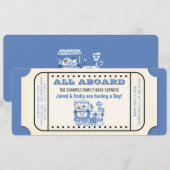 treinkaartje Baby Jongensdouche Kaart (Voorkant / Achterkant)