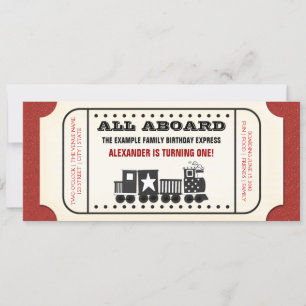  treinkaartje Birthday Kaart
