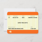 treinkaartje | Bruiloft Save the Date Familie Kaart (Voorkant)