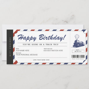 Treinkaartje Cadeaubon Verrassingsreis Kaart