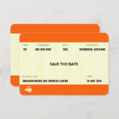 Treinkaartje geïnspireerd | Gay bruiloft Save the  Kaart (Voorkant / Achterkant)