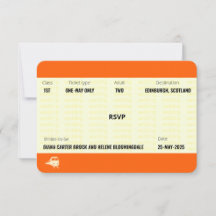 Treinkaartje geïnspireerd | LGBTQ+ Huwelijk RSVP