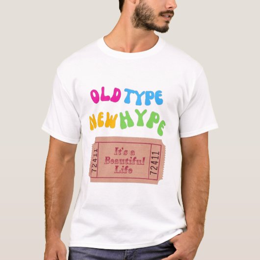  treinkaartje T-shirt – Retro Travel (Voorkant)