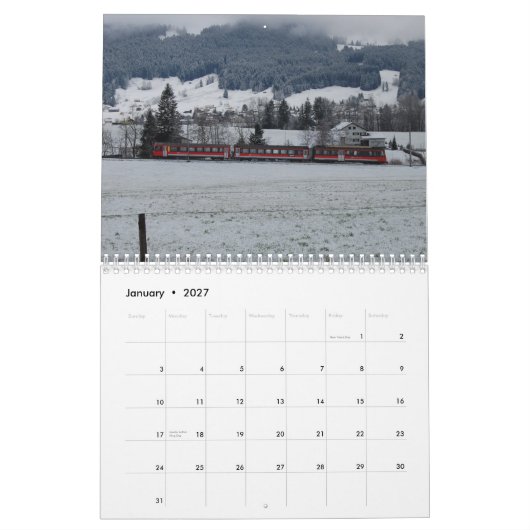 Treinkalender Zwitserland 2014 Kalender (Jan 2027)