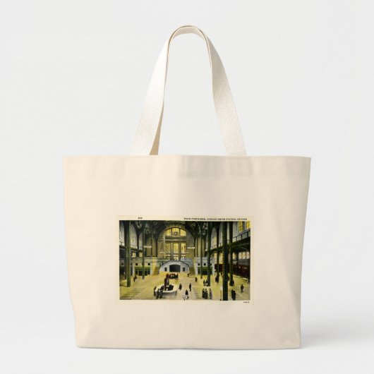 Treinkoers,  station Chicago Union Grote Tote Bag (Voorkant)