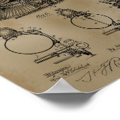 Treinkoplamp Patenttekening Poster (Hoek)