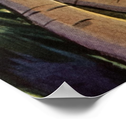 Treinkruising Oerwoud motortoerental Poster (Hoek)