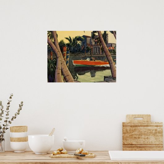 Treinkruising Oerwoud motortoerental Poster (Keuken)