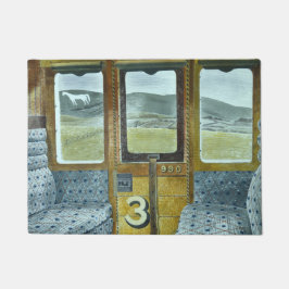 Treinlandschap (door Eric Ravilious) Deurmat