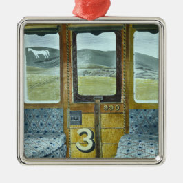 Treinlandschap (door Eric Ravilious) Metalen Ornament