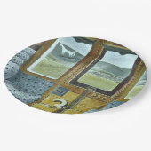 Treinlandschap (door Eric Ravilious) Papieren Bordje (Gekanteld)