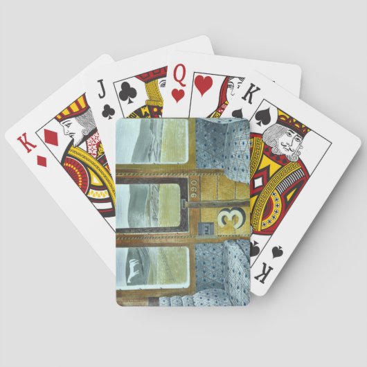 Treinlandschap (door Eric Ravilious) Pokerkaarten (Achterkant)