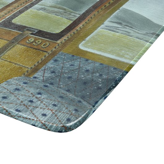 Treinlandschap (door Eric Ravilious) Snijplank (Hoek)