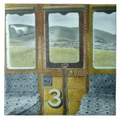 Treinlandschap (door Eric Ravilious) Tegeltje (Voorkant)