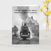 Treinliefhebber gestopt met roken plezier kaart (Gele Bloem)