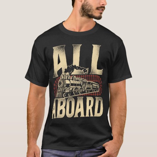 Treinlocomotief Alle aan boord  T-shirt (Voorkant)