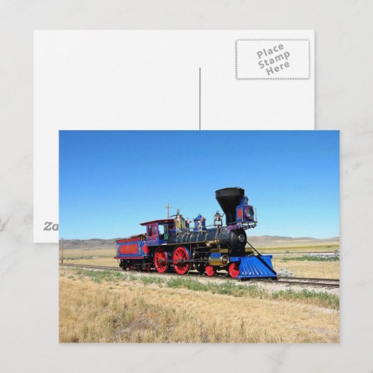 Treinlocomotief Briefkaart (Voorkant / Achterkant)