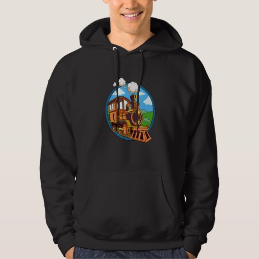 Treinlocomotief en modelspoorweg 2 hoodie (Voorkant)