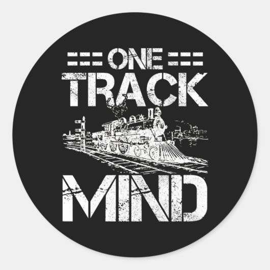 Treinlocomotief Model Spoorweg Trein Ronde Sticker (Voorkant)