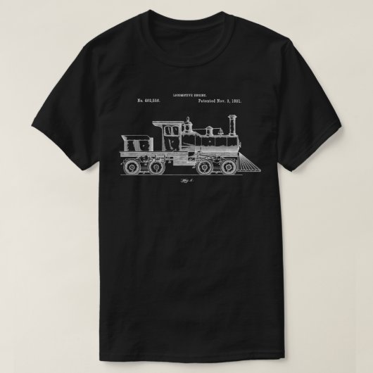  treinlocomotief Retro Railroad T-shirt (Design voorkant)