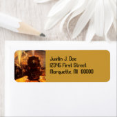  Treinlocomotief RR Terugkeeradresetiket Etiket (Insitu)