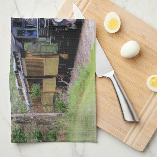 Treinlocomotief Theedoek (Quarter Fold)