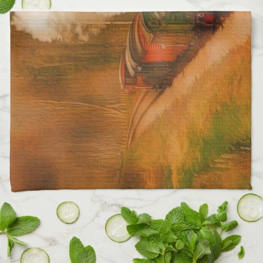 Treinlocomotief Theedoek (Gevouwen)