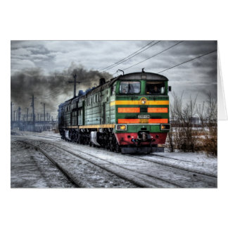 Treinlocomotief Winter Rusland Fotonota