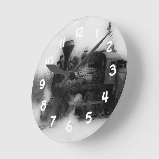 treinlocomotiefklok ronde klok (Hoek)