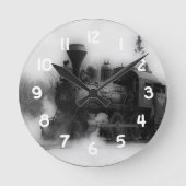  treinlocomotiefklok ronde klok (Voorkant)