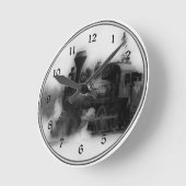  treinlocomotiefklok ronde klok (Hoek)