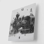  treinlocomotiefklok vierkante klok (Hoek)