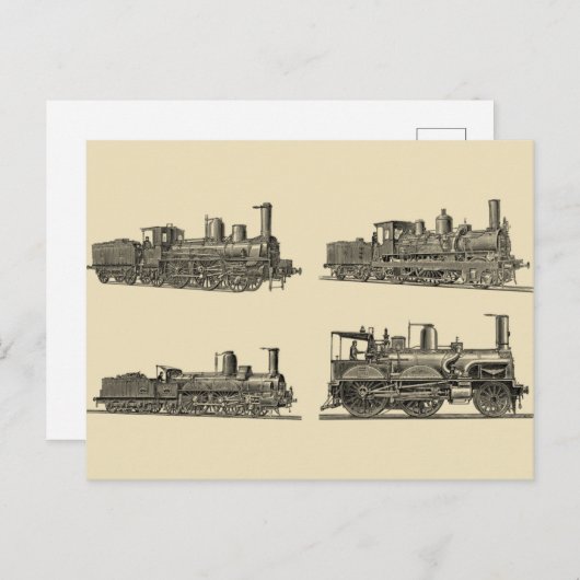  treinmachinecoöperatie briefkaart (Voorkant / Achterkant)